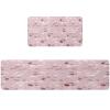 Non-Slip Kitchen Mat Set, Washable Anti-Fatigue Rugs, Golden Rose, 2-Piece view 1