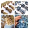 1 m Curtain Fringe Trim with Beaded Ball Tassels (Color 6) view 3