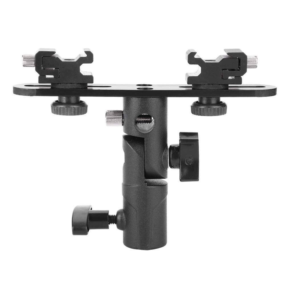 Beufee Dual Flash Bracket Extension Mount for Cameras and Camcorders