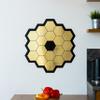 James Webb Space Telescope Mirror Wall Decal, Gold Chrome Vinyl, Space Universe Decor, 60 x 55 cm view 1