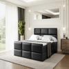 ALTDECOR Ohio-Z Box Bed with H3 Mattress, Footboard, 180 x 200 cm, Black view 1