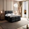 ALTDECOR Ohio-Z Box Bed with H3 Mattress, Footboard, 180 x 200 cm, Black view 4