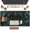 XXL Gaming Mouse Pad, Dark Green Forest Leaves with Gold Moon, 80 x 40 cm view 4