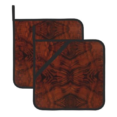 Red Wooden Pot Holders, 2-Pack