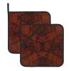 Red Wooden Pot Holders, 2-Pack view 1