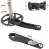 tylxayoxa 712 S Speed Crankset, 175 mm, Hollow Integrated MTB Crankset, 32T, Black view 2