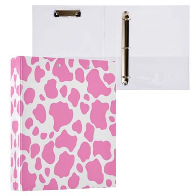 JUMBEAR 3-Ring Binder for Letter-Size Paper (11 x 8.5 in), Pink Cow Pattern