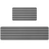 Luoweisi Black and White Striped Kitchen Mats, Non-Slip, Water-Absorbent, Stain-Resistant, 40 x 75 cm + 40 x 150 cm view 1