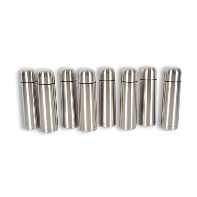 750 ml Vacuum Thermos Flask, 8-Piece Set, Stainless Steel, Silver