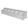 Lilyeriy Stainless Steel Countertop Ingredient Rail with 6 Lids, GN 1/6 Containers view 1