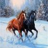 Black and Brown Horses 8,000-Piece Wooden Puzzle for Adults and Families view 1