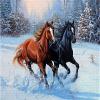 Black and Brown Horses 8,000-Piece Wooden Puzzle for Adults and Families view 2