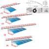 Curved Door Awning, Silver-Gray Aluminum Brackets, Blue Polycarbonate Panel, 60 x 420 cm view 2