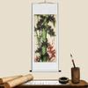 GERANWEI Chinese Hanging Scroll, Traditional Chinese Silk Painting and Calligraphy, Chinese Art (Bamboo) view 1