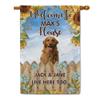 Ganshan Bi Golden Retriever Sunflower House Flag, Personalized, "Welcome to Dog's House," Double-Sided, Style 2 view 1