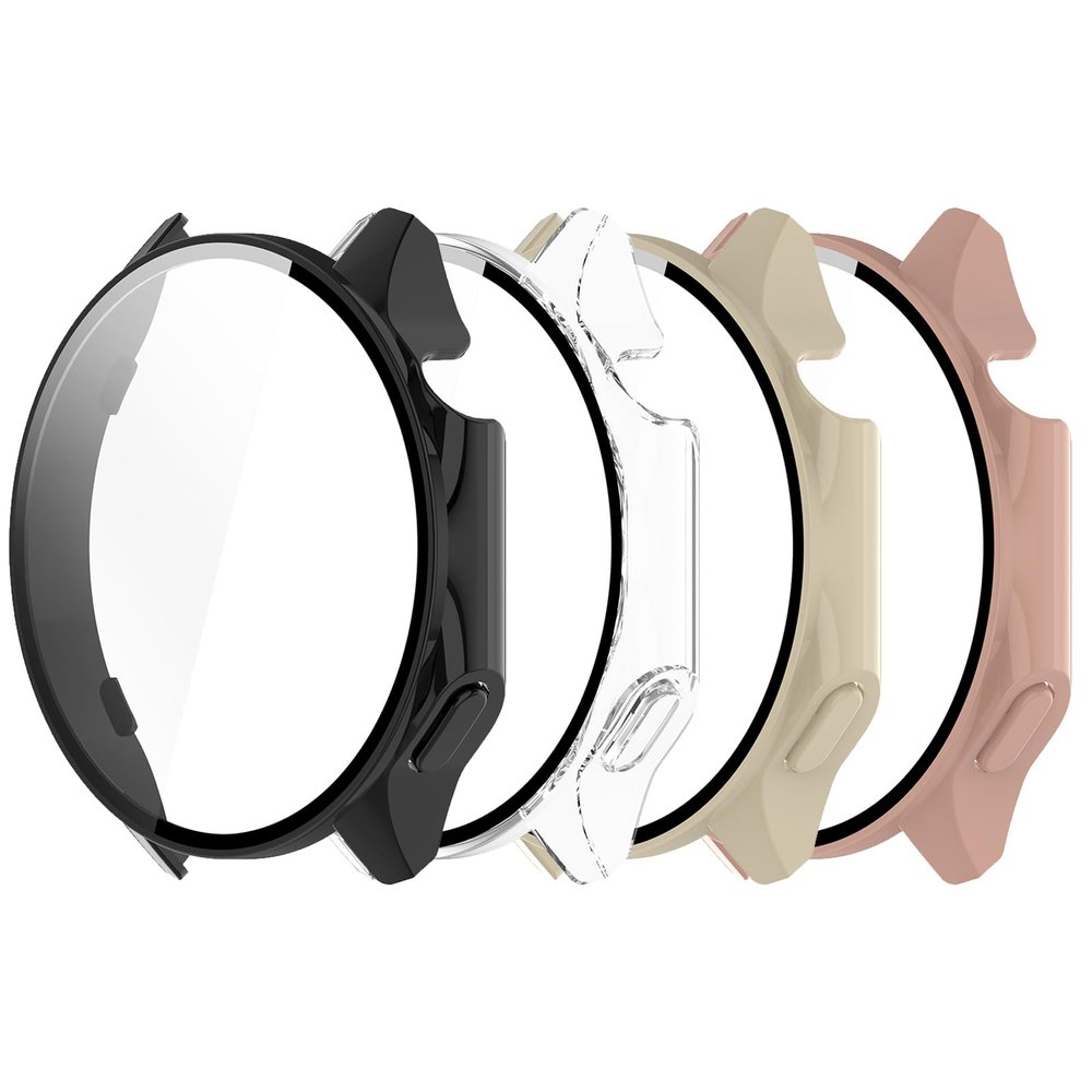 RuenTech Case for OnePlus Watch 2 with Scratch-Resistant Screen Protector, Hard PC Case for Oppo Watch X, 4-Pack C