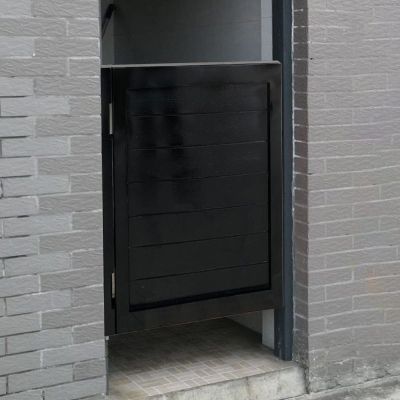 Wooden Swinging Door, Black, W 80 x 90 cm