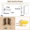 Wood Saloon Swing Door with Hinges, Black, W 50 x 90 cm view 4