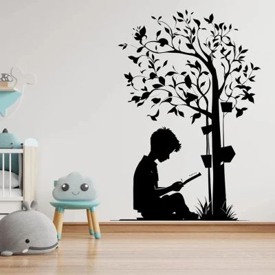 SHELOG Books Reading Library Wall Decal, Book Quote Vinyl Sticker