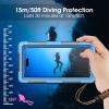 Towevine Waterproof Case for iPhone and Samsung Galaxy, 15 m, Professional Diving, Underwater Blue view 2