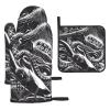 Ocean Scratchboard Art Oven Mitts and Pot Holders, Grill Gloves and Cooking Holders (3-Piece Set) view 1