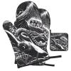 Ocean Scratchboard Art Oven Mitts and Pot Holders, Grill Gloves and Cooking Holders (3-Piece Set) view 2