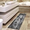 QQrunner Non-Slip Kitchen Runner Rug, 120 x 450 cm, Abstract, Washable, Black view 3