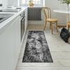 QQrunner Non-Slip Kitchen Runner Rug, 120 x 450 cm, Abstract, Washable, Black view 4