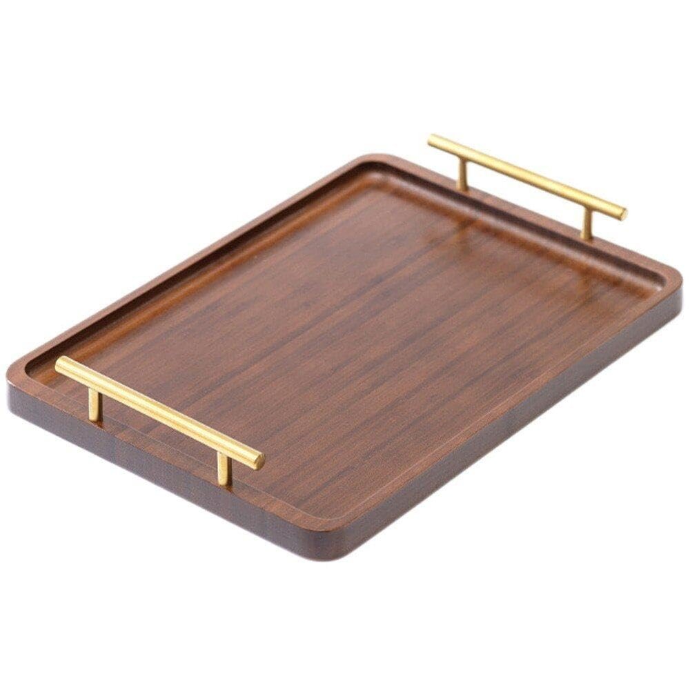 Lpitoy Wooden Serving Tray with Handles