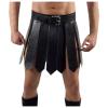 Beokeuioe Men's Medieval Gladiator PU Leather Skirt Costume with Waist Belt view 1
