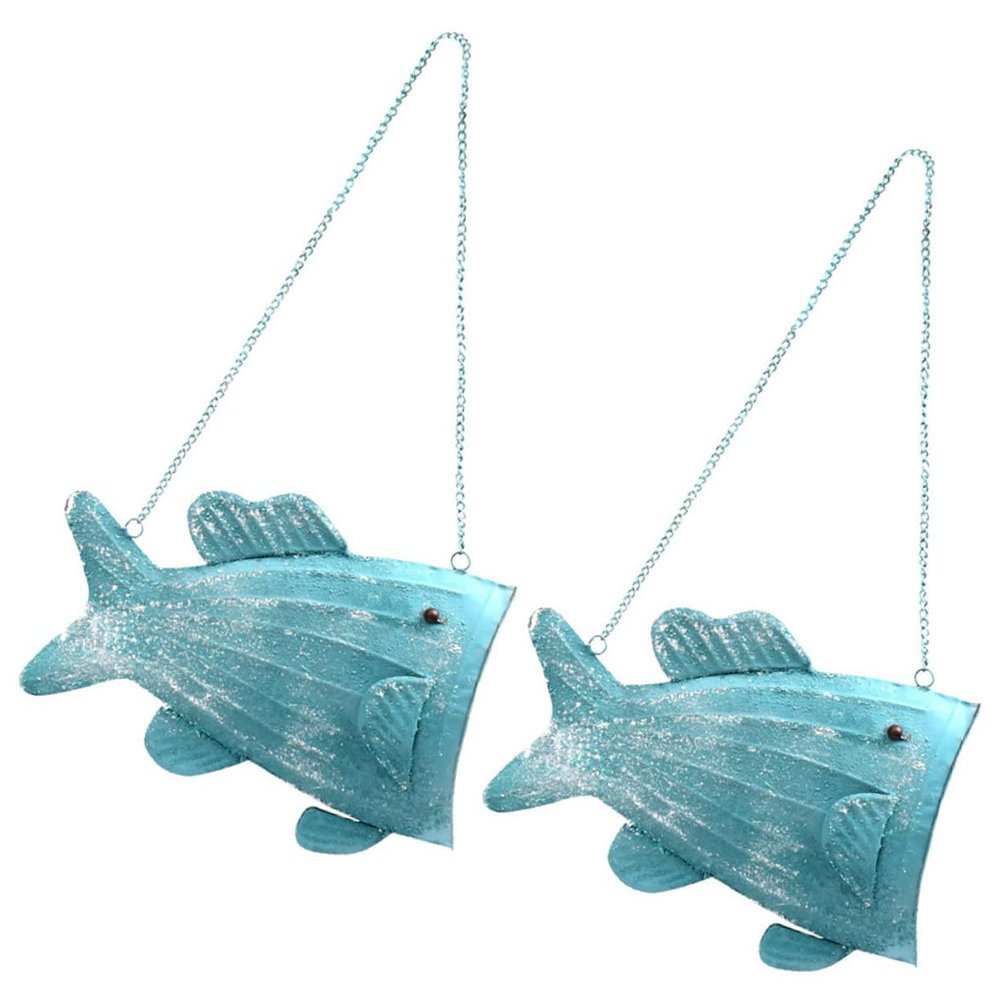 8-Piece Hanging Fish Plant Holders, Wall-Mounted Flower Pot Stands