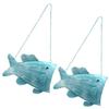 8-Piece Hanging Fish Plant Holders, Wall-Mounted Flower Pot Stands view 1