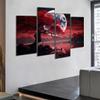 Diamond Painting Kit, 4-Piece 5D Full Drill Red Moon, 240 x 160 cm view 2