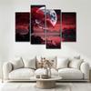 Diamond Painting Kit, 4-Piece 5D Full Drill Red Moon, 240 x 160 cm view 3