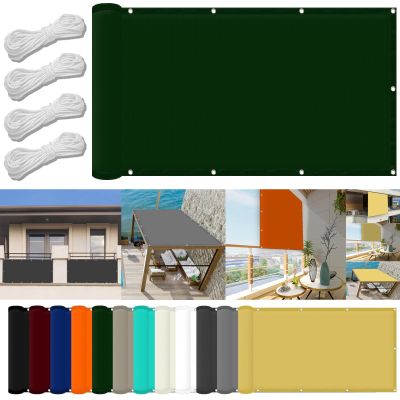 Rectangular Sun Shade Sail 3 x 8 m, Waterproof, UV-Resistant Polyester, Dark Green