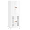 AUUIJKJF Home Outdoor Glossy White Highboard 69.5 x 34 x 180 cm view 2