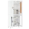 AUUIJKJF Home Outdoor Glossy White Highboard 69.5 x 34 x 180 cm view 3