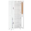 AUUIJKJF Home Outdoor Glossy White Highboard 69.5 x 34 x 180 cm view 4