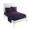 4-Piece Breathable Hotel-Luxury Fitted Sheet Set, Soft Wrinkle-Free Sheets, 16-Inch Deep Pockets, Blue-Purple, Queen view 3