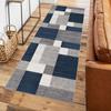 Siunwdiy Gray Blue Patchwork Runner Rug, Non-Slip, Washable, 110 x 460 cm view 3