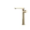 FBPQRCONS Antique Brass Waterfall Bathroom Sink Faucet, Gold and Black view 1