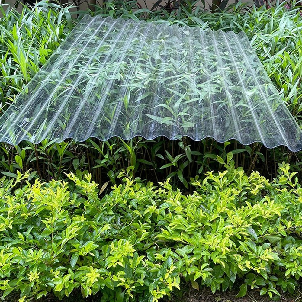 FRP Corrugated Roofing Sheets, Transparent, 2 mm, 12-Pack