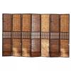 Folding Room Divider, 4–8 Panels, Wood and Reed Privacy Screen view 1