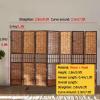 Folding Room Divider, 4–8 Panels, Wood and Reed Privacy Screen view 2