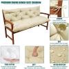 RUYICZB Patio Hollywood Swing Cushion, Waterproof Quilted Bench Pad, White, 59 x 39 in view 3