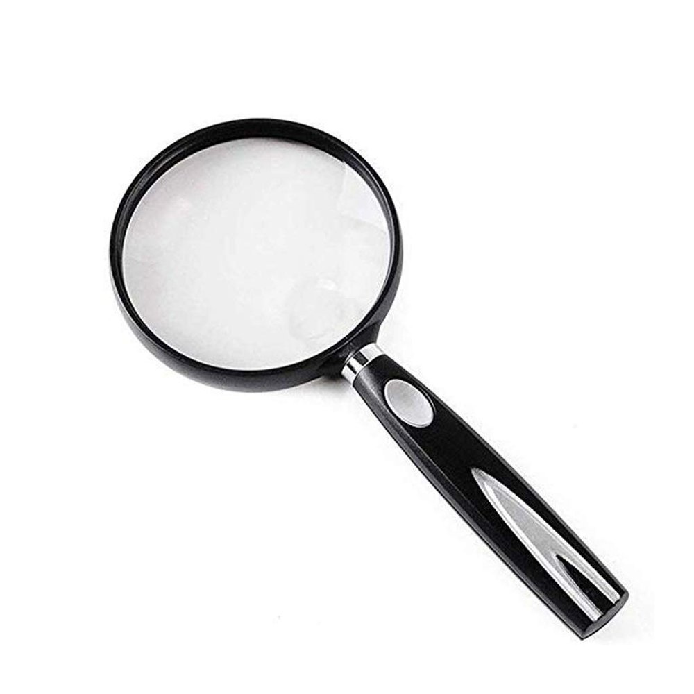 Handheld Magnifying Glass, 6x Magnification, for Reading, Coins and Stamps