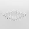 Creative Tray for Cosmetic Photography, Acrylic Display Case, Photo Props, Transparent Flat Water Tank, Clear, 80 x 80 x 6 cm view 2
