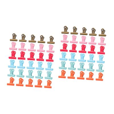 NUOBESTY 80-Piece Set of Colorful Metal Clips with Rounded Tips