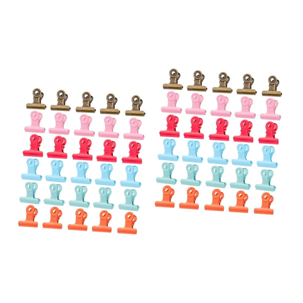 NUOBESTY 80-Piece Set of Colorful Metal Clips with Rounded Tips