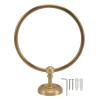 RXMORI Round Towel Ring, Wall-Mounted, Antique-Style Brass and Stainless Steel view 1